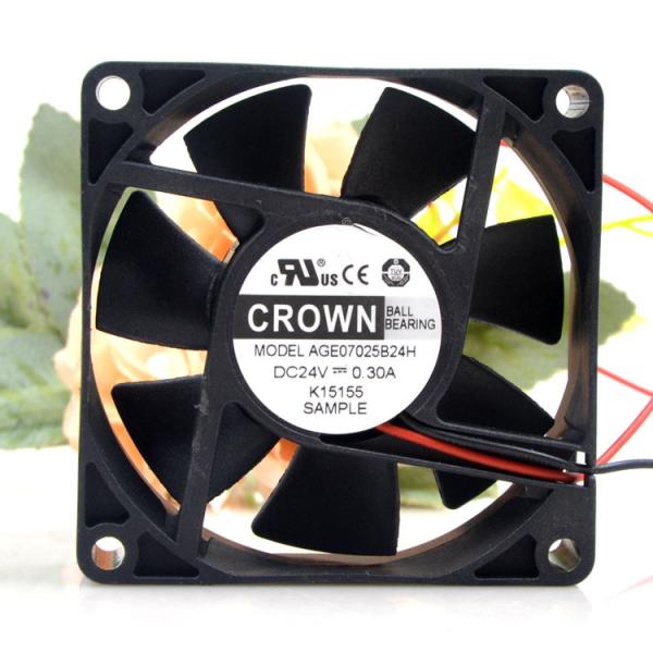 新品　CROWN 7025 7CM AGE07025B24H 24V 0.30A ファン