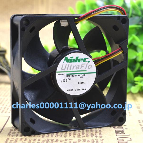 新品　NIDEC　U80T12MS6A7-58　8025　12V　0.24A　冷却ファン