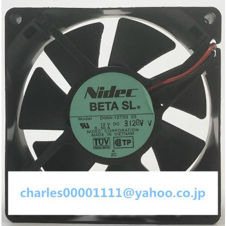 Nidec D08A-12TS3 03 12v 0.50A 8025 8CM 冷却ファン