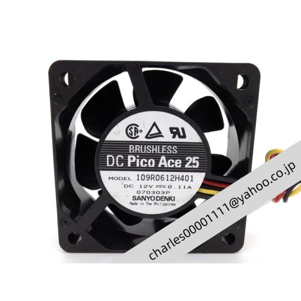新品 SANYO 6cm 109R0612H4D01 6025 12V 0.11A ファン