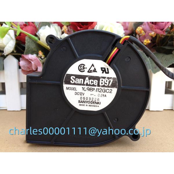 中古美品 SANYO 9733 1U2U 12V 0.68A 109BM12GC2-3 ファン