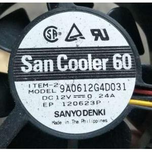 新品 SANYO 9A0612G4D031 12V 0.24A 6025 6CM 冷却ファン