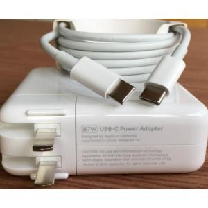 新品代用品  修理交換用 APPLE 87w (A1719) USB-C 電源充電器 16年17年18年19年 USB-C 15インチ MacBook Pro A1707 A1990 用ACアダプター｜yiwustore2