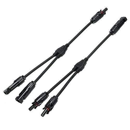 送料無料コネクター分岐ソーラーパネル用Y字型並列用MC4用ソーラーパネルコネクター耐老化性UV耐久防...
