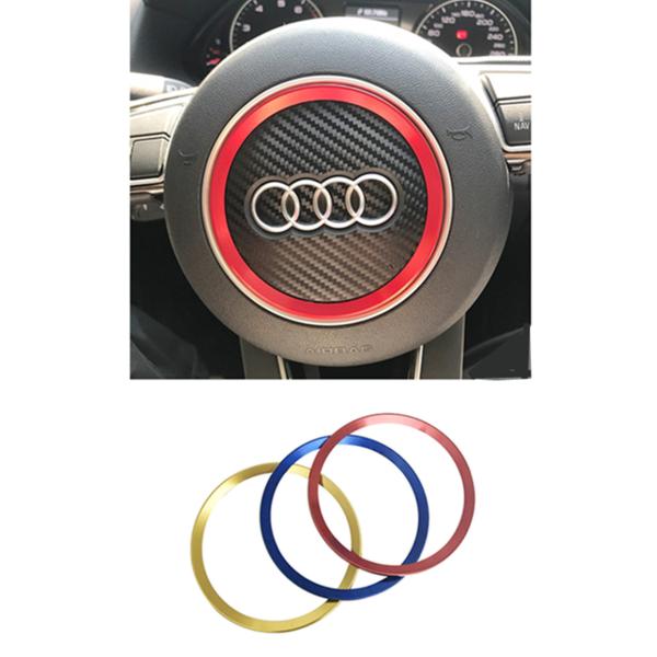送料無料  アウディ 内装 ステアリングホイール センター 装飾リング カバー Audi A1 A3...