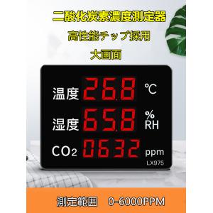 　高品質二酸化炭素濃度計 多機能CO2濃度測定器　CO2＆温度＆湿度測定機能　高感度チップ　高精度　携帯便利