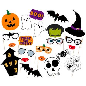 送料無料 ハロウィン フォトプロップス 22枚セ...の商品画像
