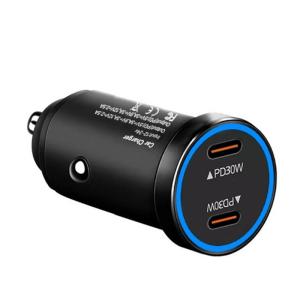 送料無料 便利グッズ 車 合計60W 超急速充電 シガーソケット PD30W&PD30W 車載充電器 USB TYPE-C 2ポート 12V/24V 車用