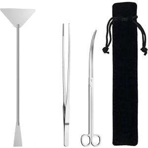 水槽 水草 トリミング用 ハサミ・ピンセット 4点セット ハーバリウム