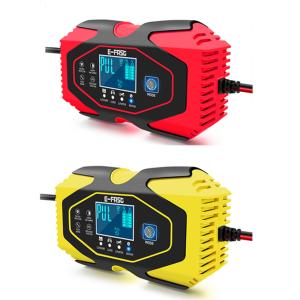 12V6A 24V3A パルス修復充電可能 自動車 バイク バッテリー充電器 リチウム電池 鉛蓄電池 LED表示 つないだまま 自動OFF メンテナンス 過電流保護 全自動