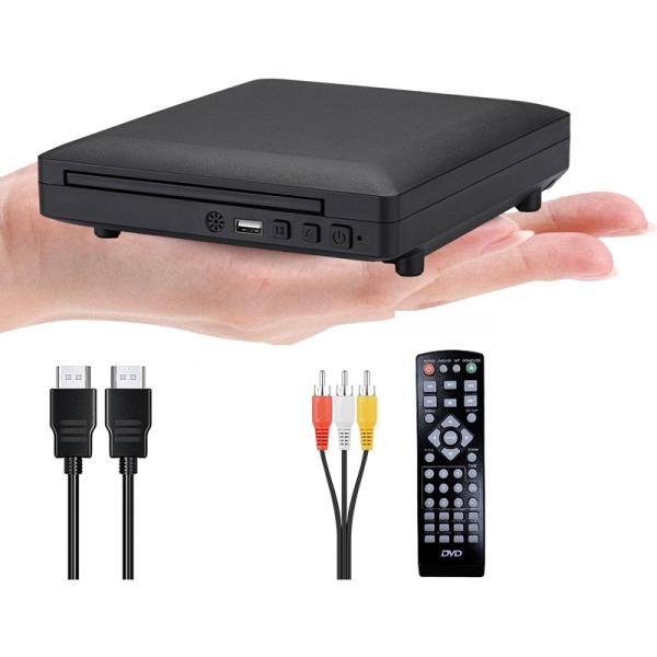 送料無料 ミニDVD プレーヤー1080Pサポート小型DVD プレーヤー DVD/CD再生専用モデル...