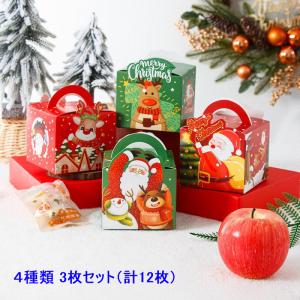 送料無料 クリスマス ラッピング 袋 紙袋 マチあり 角底袋 手提げ袋