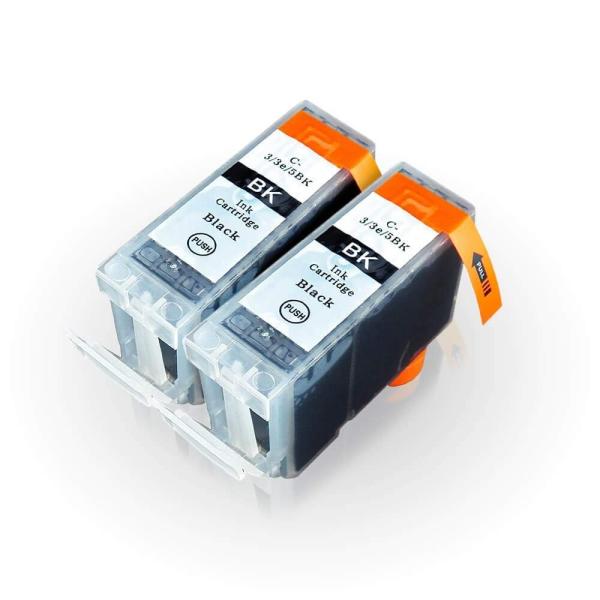 BCI-3eBKブラック２本セットCanon 用互換インクカートリッジ ICチップなし