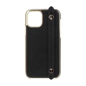 Kate Spade iPhone11Pro INLAY WRAP WITH STAP WITH SPADES black crumbs｜yjcardstore