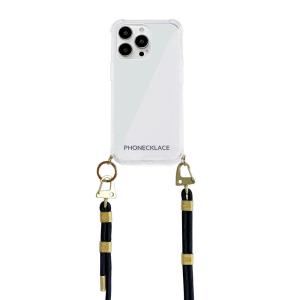 PHONECKLACE  クロスボディストラップ付きクリアケースfor iPhone 13 Pro Black｜yjcardstore
