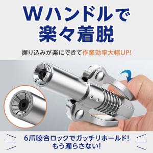グリースガン カプラー グリスガンノズル ロッ...の詳細画像5
