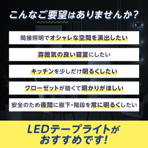 LED テープライト スイッチ付 USB 5m...の詳細画像2