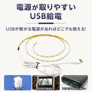 LED テープライト スイッチ付 USB 5m...の詳細画像5