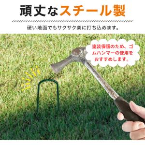 人工芝 ピン おさえピン 50本 U字 固定用...の詳細画像4