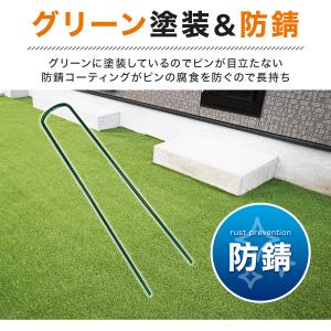 人工芝 ピン おさえピン 50本 U字 固定用...の詳細画像5