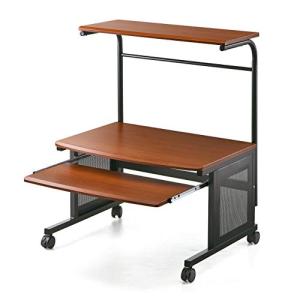 イーサプライ 座デスク W750×D745 ダークオーク木目柄 EZ1-DESK009