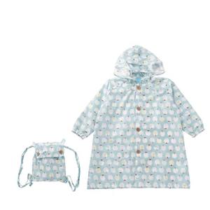 小川 キッズレインコート 子供 110cm クッカヒッポ リンゴ 反射テープ付 カバさん型リュックタイプ収納袋付 リュックの上から着れる調整タック付 83166