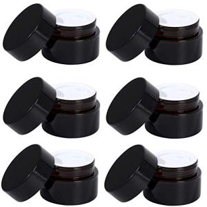 Chocople クリーム容器 遮光瓶 ガラス 詰替え 6個 セット ブラウン