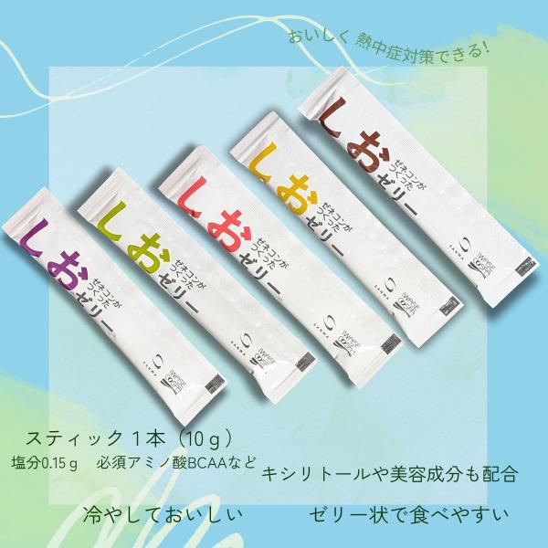 熱中症対策ゼネコンが作ったしおゼリー【20個セット】 ミックス 10g【※中身はランダム】 熱中症予...