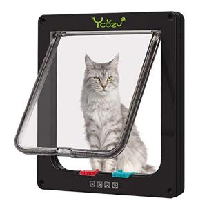 Ycozy ペットドア 超薄型 最大戸の厚さ2.0cm 外寸20×19cm