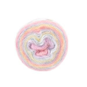 毛糸 グラデーション毛糸 段染タイプ カラフル 馬海毛 柔らかい糸 セーターを編む約305m B#