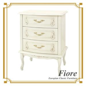 チェスト 木製 おしゃれ 引出収納 アンティーク調 姫系 3段チェスト Fiore