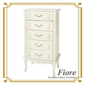 チェスト 木製 おしゃれ 引出収納 アンティーク調 姫系 5段チェスト Fiore