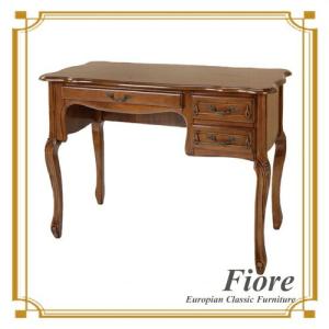デスク 机 おしゃれ 収納 アンティーク調 姫系 片袖デスク Fiore