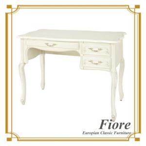 デスク 机 おしゃれ 収納 アンティーク調 姫系 片袖デスク Fiore
