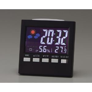 温湿度計付き時計 カラーウエザークロック 記念品 粗品 販促 ノベルティ ばらまき 多機能時計 置時...