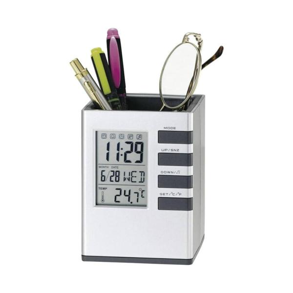 時計付ペン立て キューブデスクスタンド 80個 まとめ買い ケース販売 記念品 粗品 販促 ノベルテ...