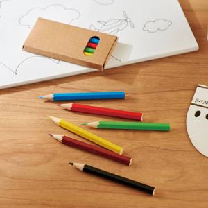 ミニ色鉛筆６本セット 販促 記念品 ノベルティ 粗品 ばらまき 景品