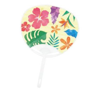 ポリ平Gタイプうちわ（団扇） トロピカル 販促 PR広告 ノベルティ ばらまき