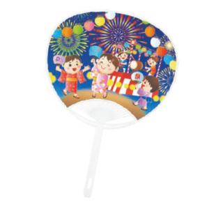 ポリ平Gタイプうちわ（団扇） こどもおどり 販促 PR広告 ノベルティ ばらまき