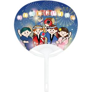 ジュニアタイプうちわ（団扇） こどもおどり まとめ買い 販促 ノベルティ PR広告 ばらまき