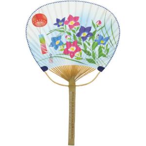 竹うちわ 中万（団扇） 桔梗風鈴 メーカー在庫限り 販促