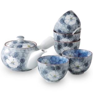 急須茶器揃 有田焼 一珍山茶花 西日本陶器 KG09-03 / 日本製 急須 茶器