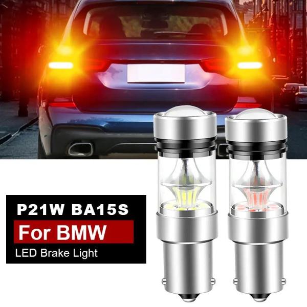 【並行輸入品】 2x ledブレーキライトライトブラブランプP21W BA15S 1156 canバ...