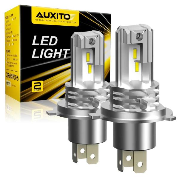 【並行輸入品】 AUXITO 1/2X H4 9003 LED ヘッドライト電球 CSP ファンレス...