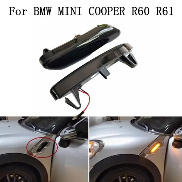 【並行輸入品】 ダイナミックLEDサイドマーカーウインカーライト シーケンシャルブリンカー ミニR6...