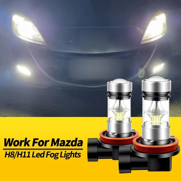 【並行輸入品】2 個 12V 100 ワット H8 H11 白色 LED フォグランプ電球 Canb...