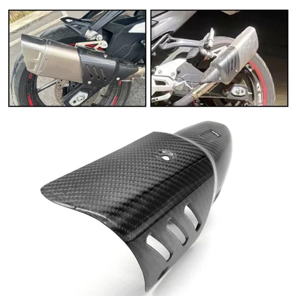 【並行輸入品】バイクカーボンマフラーパイププロテクターヒートシールドガード MT07 MT09 MT...