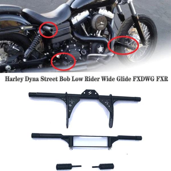【並行輸入品】バイクフロントフットペグ エンジンガード クラッシュバー ハーレーダイナストリートボブ...