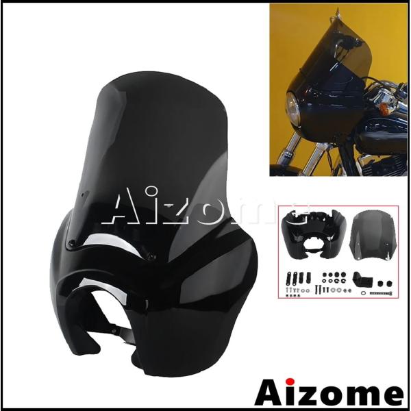 【並行輸入品】クラブスタイル背アッパーフロントガラスハーレーソフテイルストリートボブ FXBB FX...