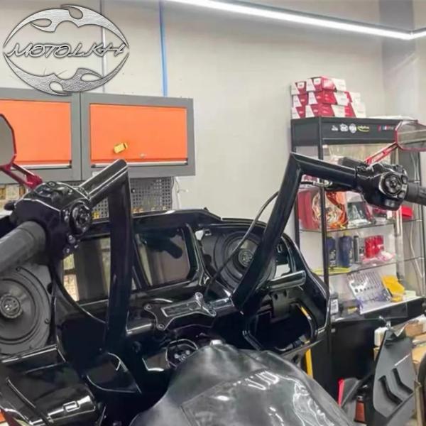 【並行輸入品】バイク12インチ14インチ16インチライズアペハンガーハンドルバーハーレーツーリングウ...